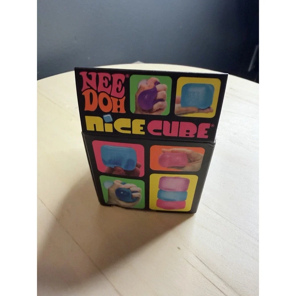 Authentic Nee Doh Nice Cube  Super Solid Squish Stress fidget relief toy BLUE!!